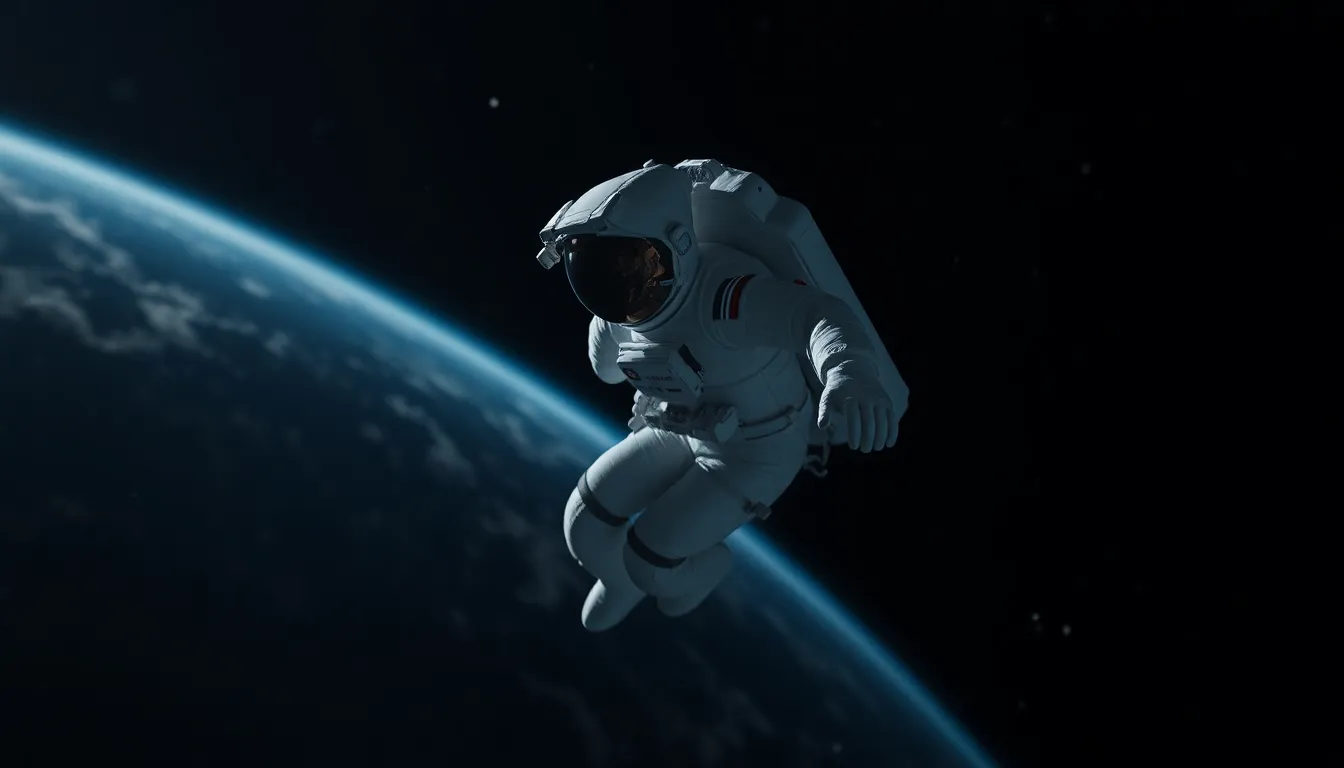 Astronaut Floating in Space