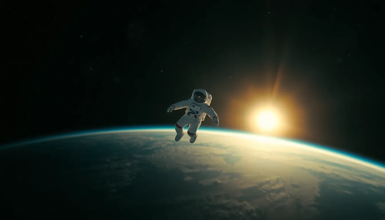 Astronaut Floating in Space