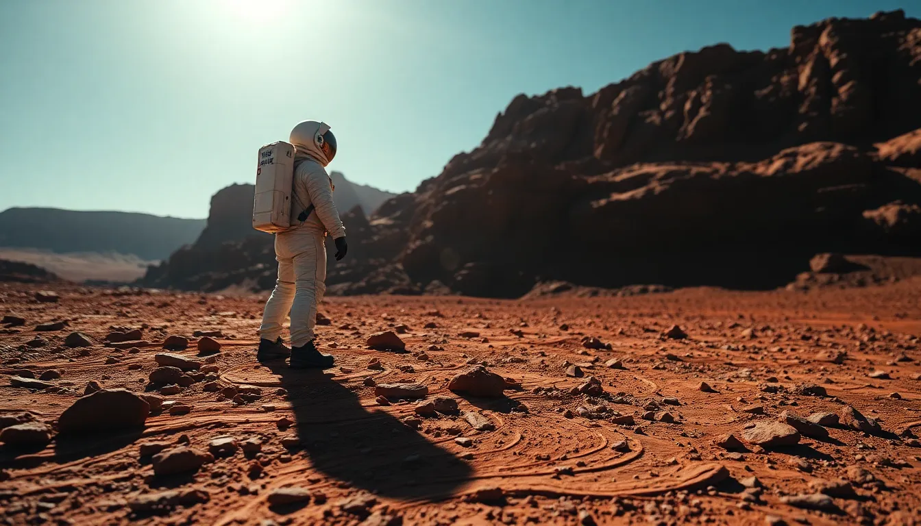 Astronaut on Mars Surface