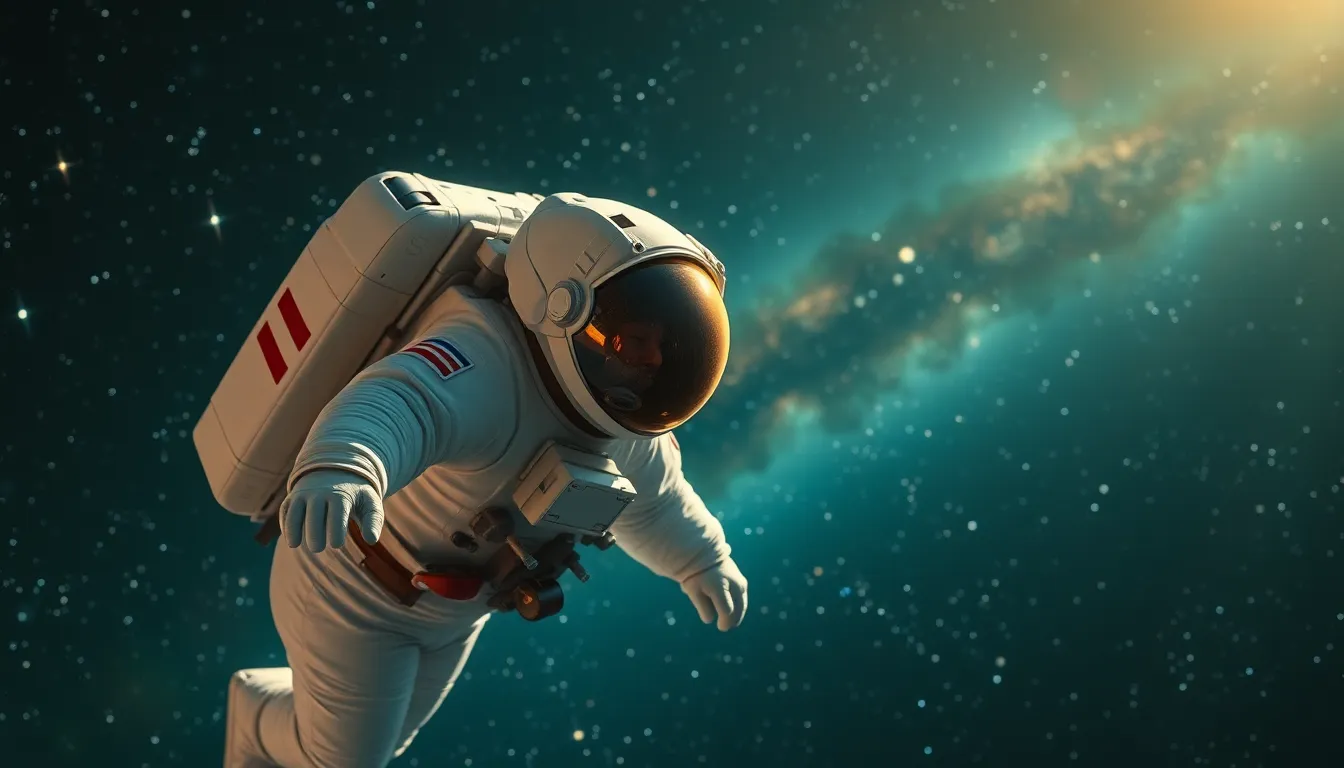 Astronaut Floating in Space