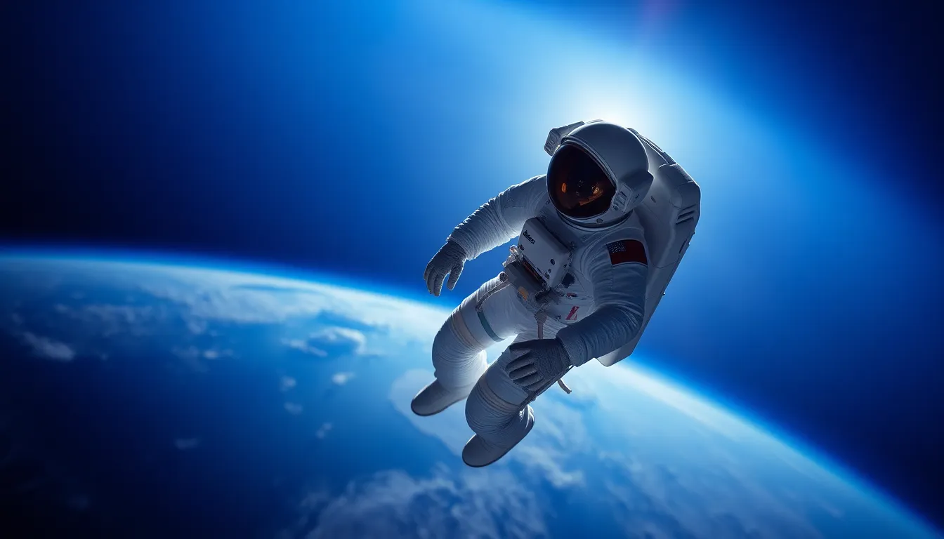 Astronaut Floating in Space