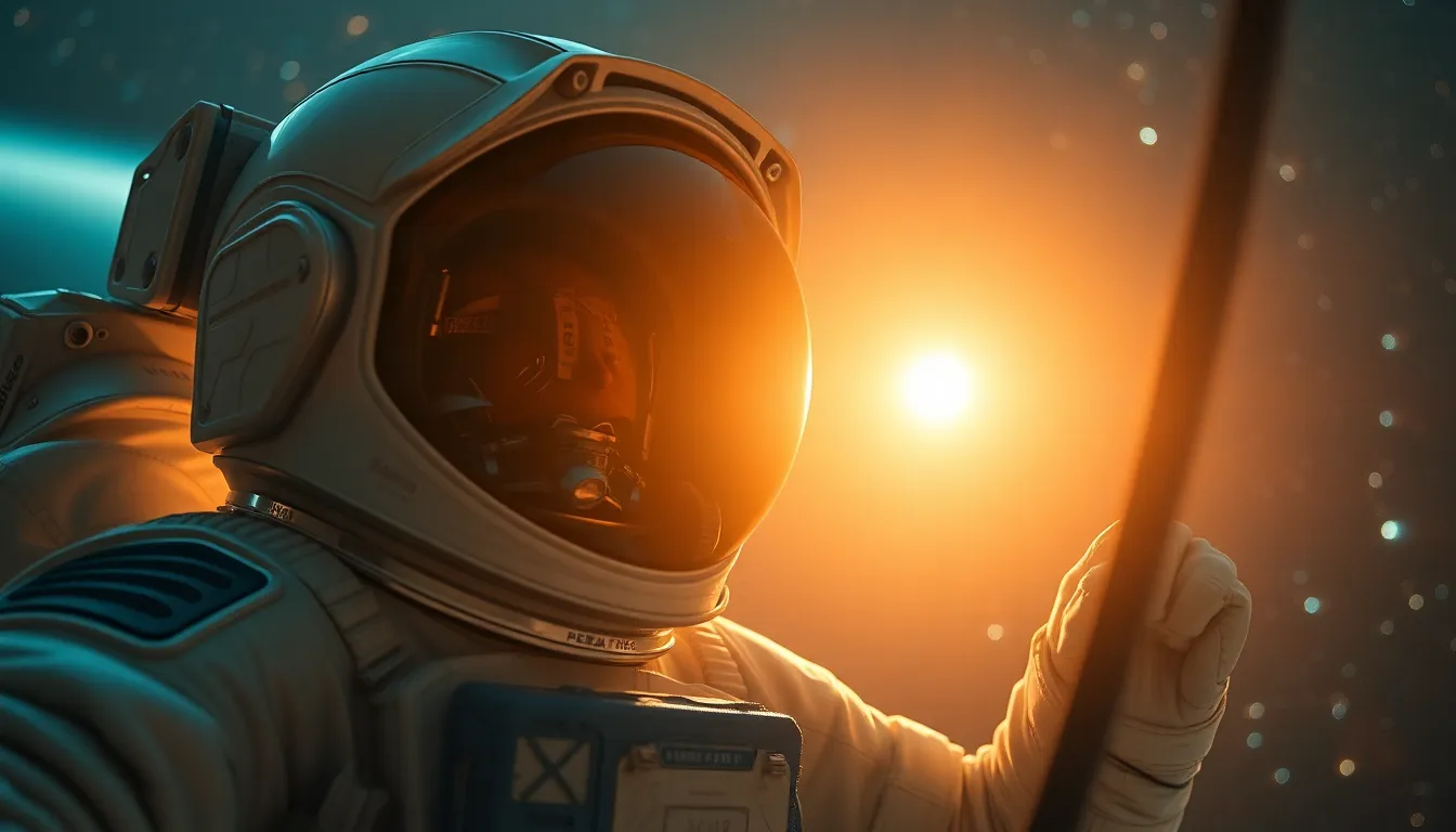 Astronaut Conducting Spacewalk