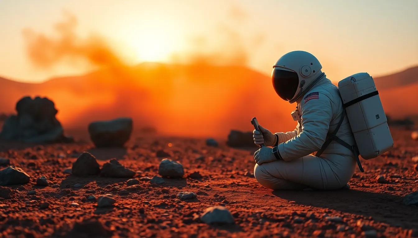 Astronaut Experiments on the Martian Surface