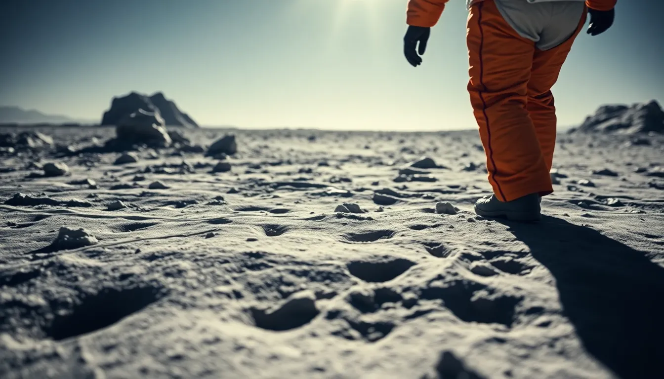 Astronaut Exploring the Lunar Surface