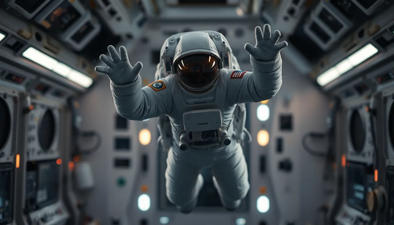 Astronaut Floating in Zero Gravity