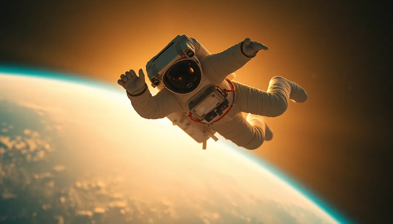 Astronaut Floating in Space