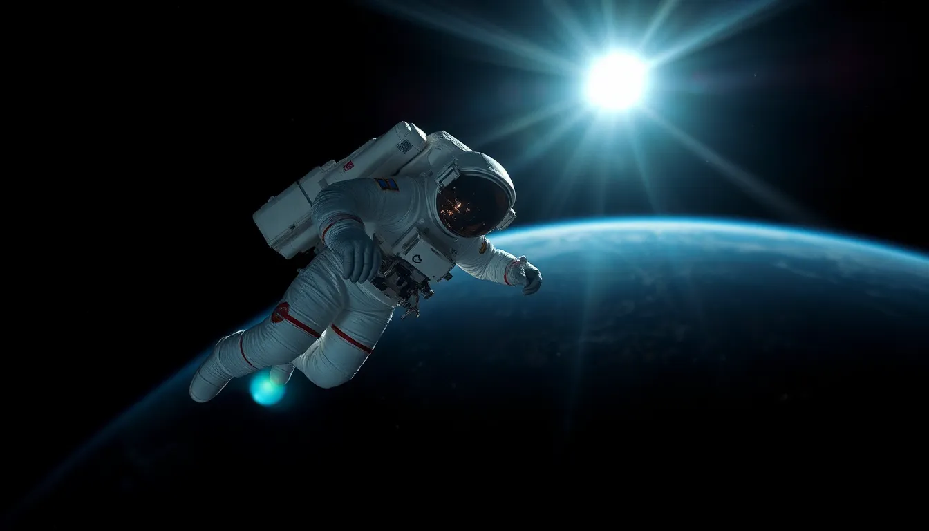 Astronaut Spacewalk in Stunning Detail