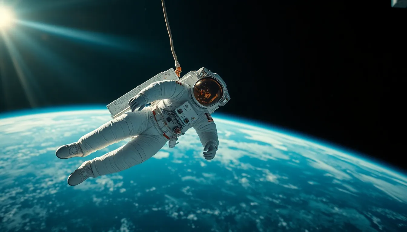 Astronaut Floating in Space