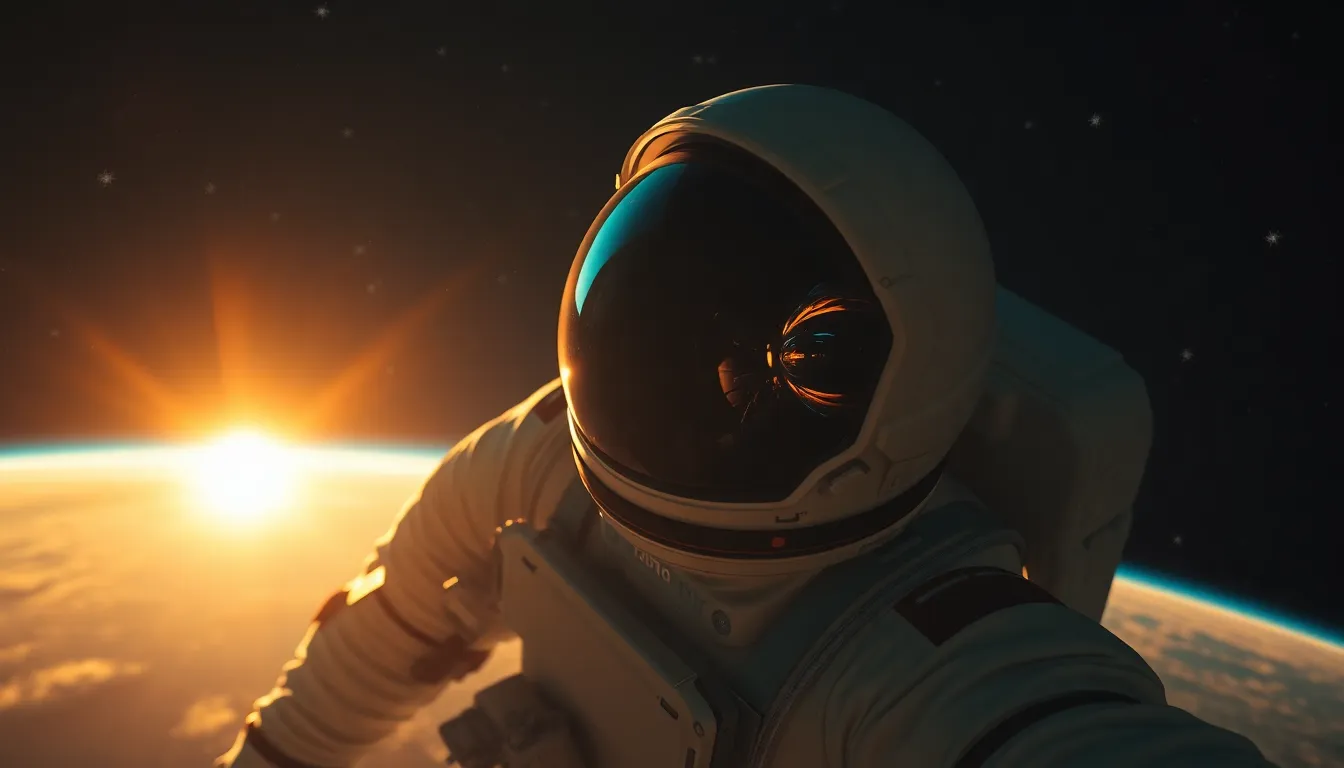 Astronaut in Vacuum of Space