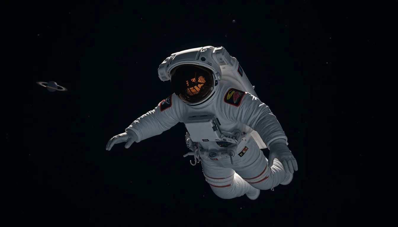 Astronaut in the Void of Space
