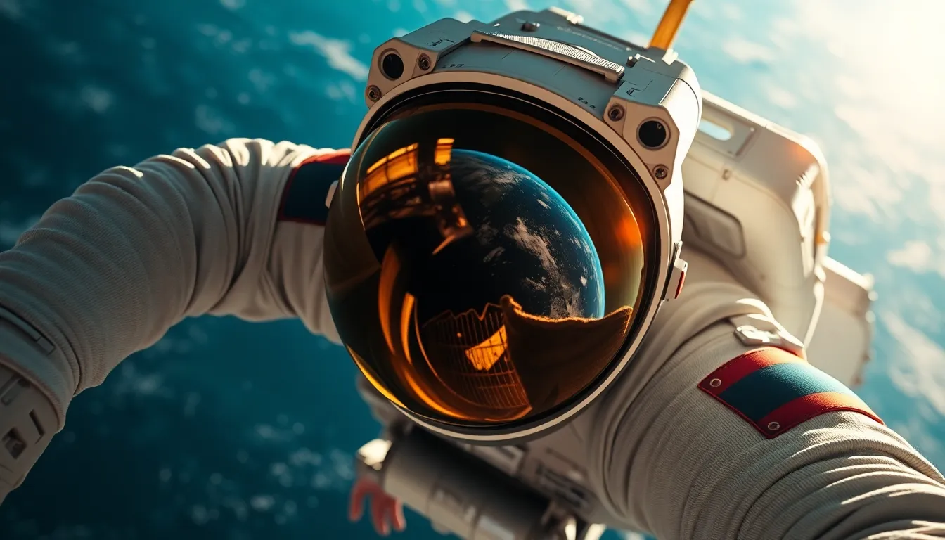 Astronaut Floating in Low Earth Orbit