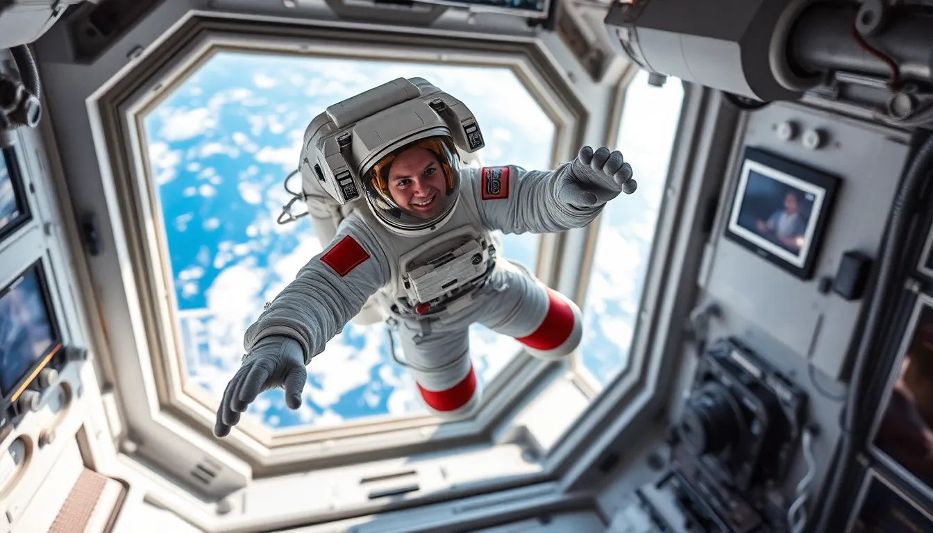 Astronaut in International Space Station