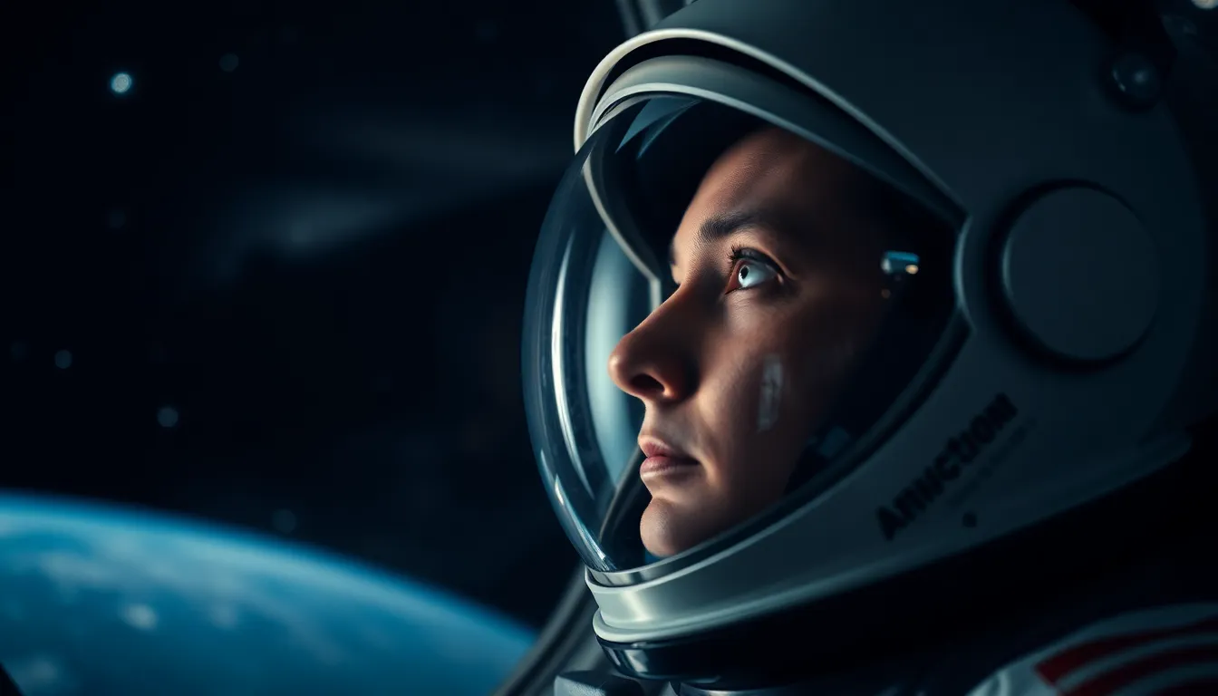 Astronaut Gazing Out of Spacecraft Window This poignant image captures an astronaut deep in thought, gazing out the window of their spacecraft into the infinite cosmos. Soft moonlight gently illuminates their face, enhancing the contemplative mood. The background dissolves into a stunning bokeh of stars, emphasizing the vastness of space while keeping the astronaut's features sharply in focus. This moment encapsulates the beauty and solitude of space exploration, allowing viewers to reflect on the mysteries of the universe.