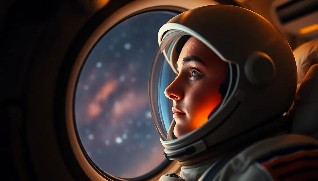Astronaut Contemplating the Cosmos