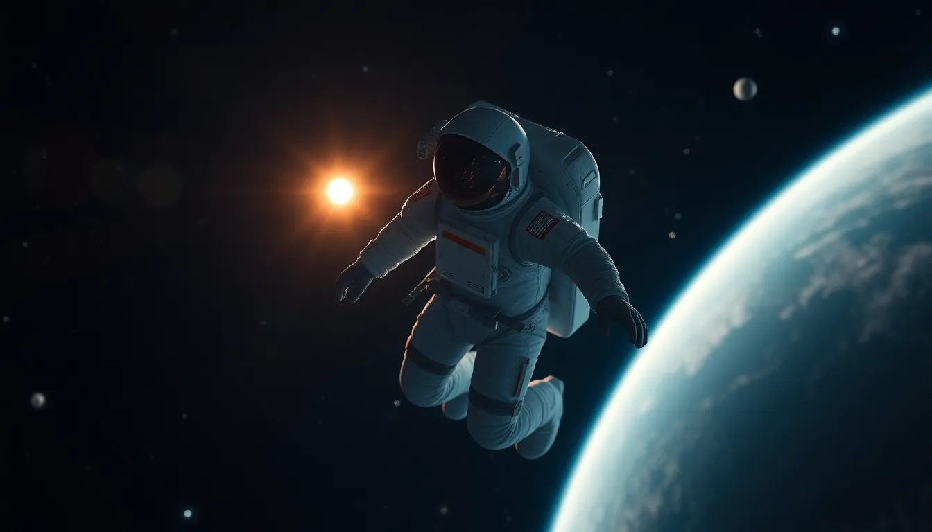 Astronaut Floating in Space