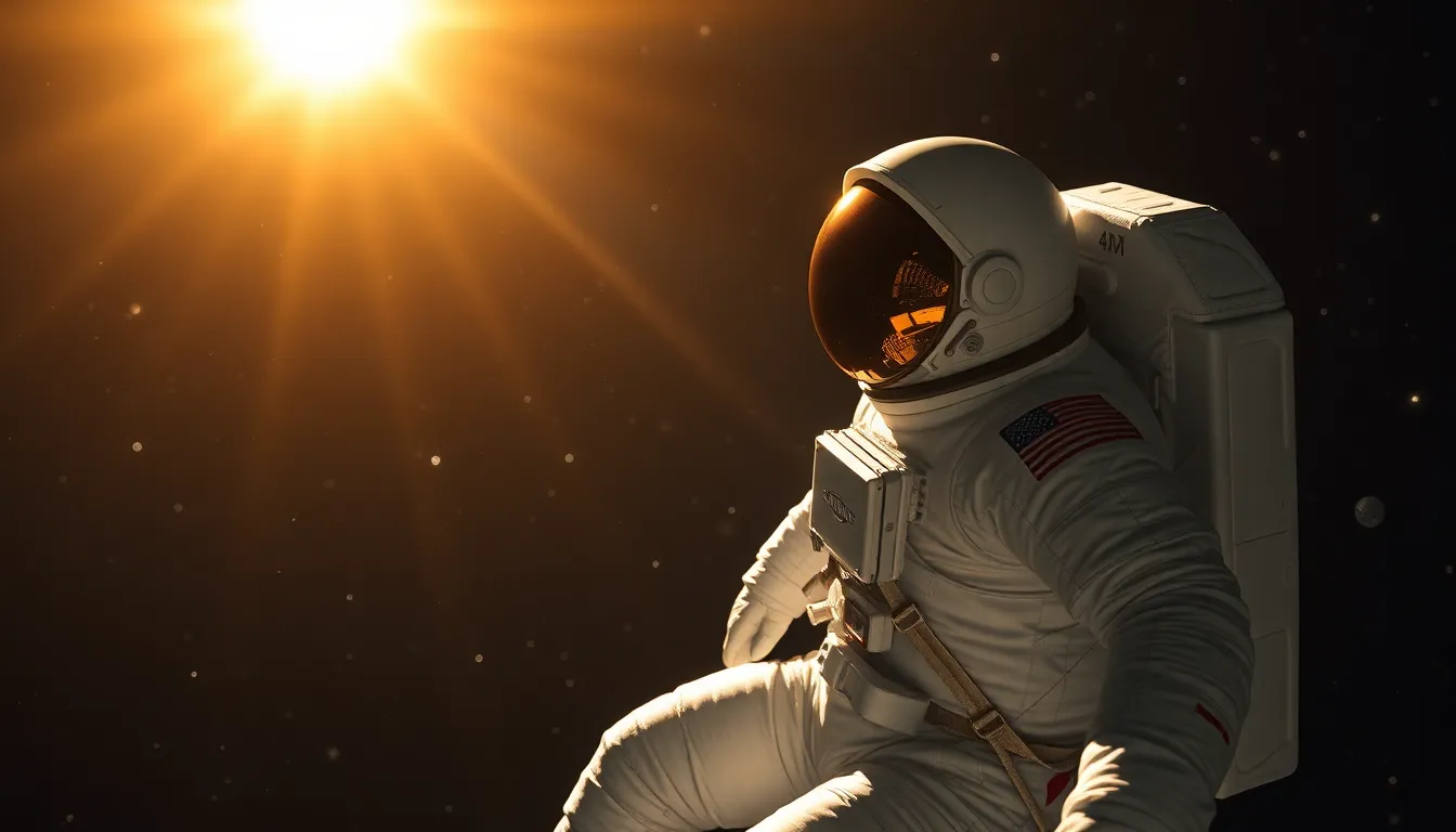 Astronaut Floating in Space