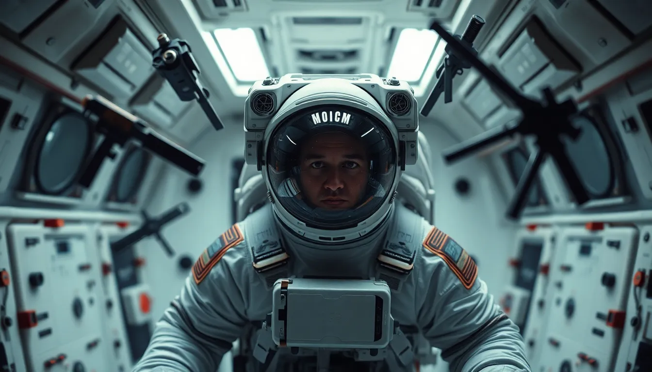 Astronaut Inside the Spacecraft Cockpit