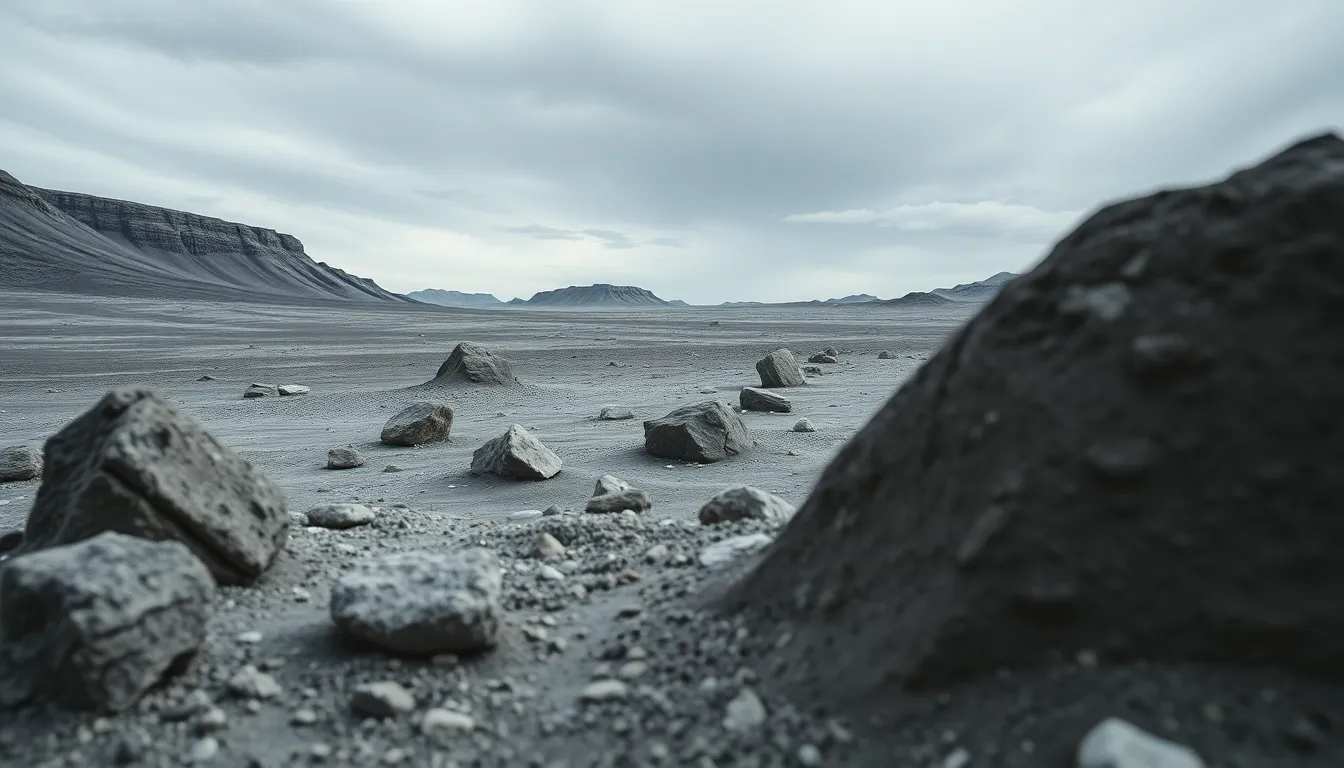 Astronaut Exploring the Moon This stunning image captures an astronaut gazing into the vast lunar landscape, surrounded by the rugged terrain and distant craters. The soft, diffused daylight provides even lighting across the scene, while the muted colors reflect the stark beauty of the Moon. The composition utilizes leading lines formed by the moon's surface, guiding the viewer's eyes toward the horizon. It evokes a sense of exploration and the raw wonder of space.