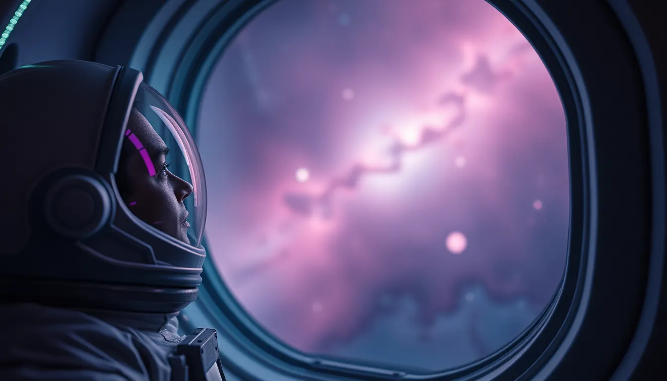 Astronaut Observing Nebula