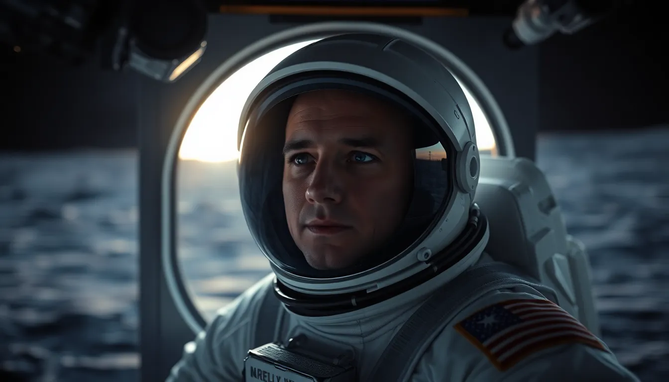 Astronaut Inside Lunar Module