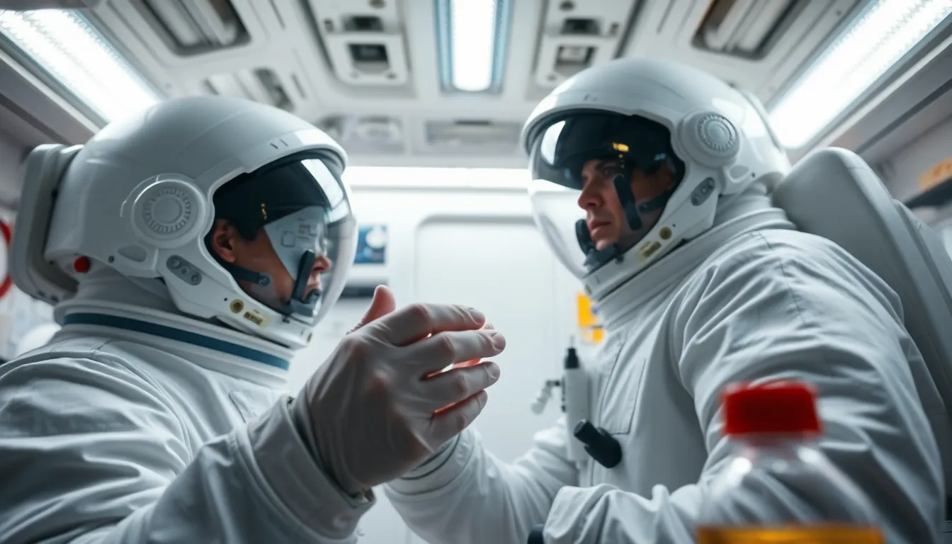 Astronaut Conducting Experiments in Space