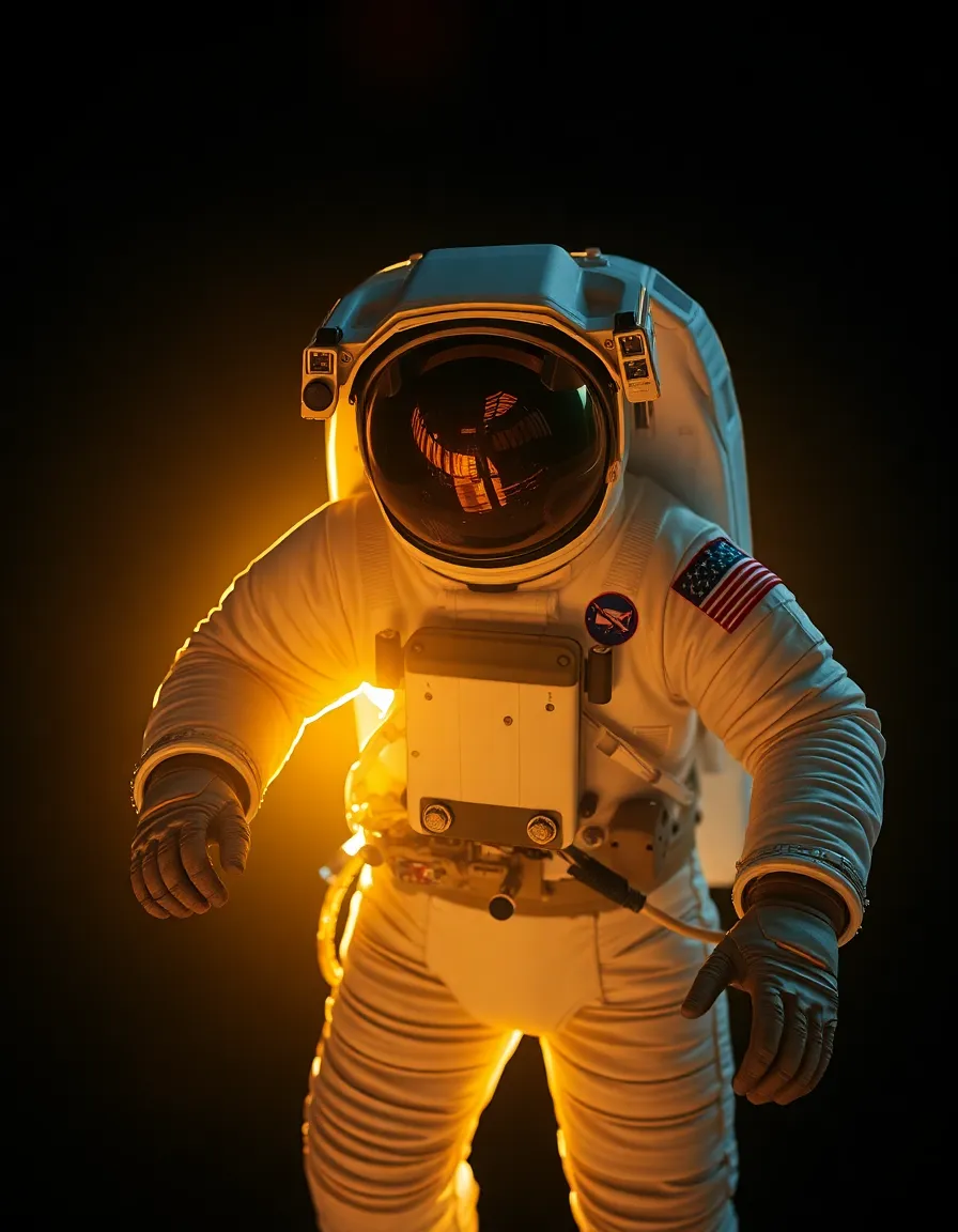 Astronaut Spacewalk at Sunrise