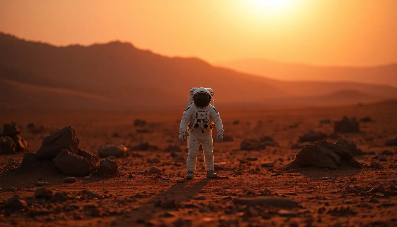 Astronaut on Martian Surface