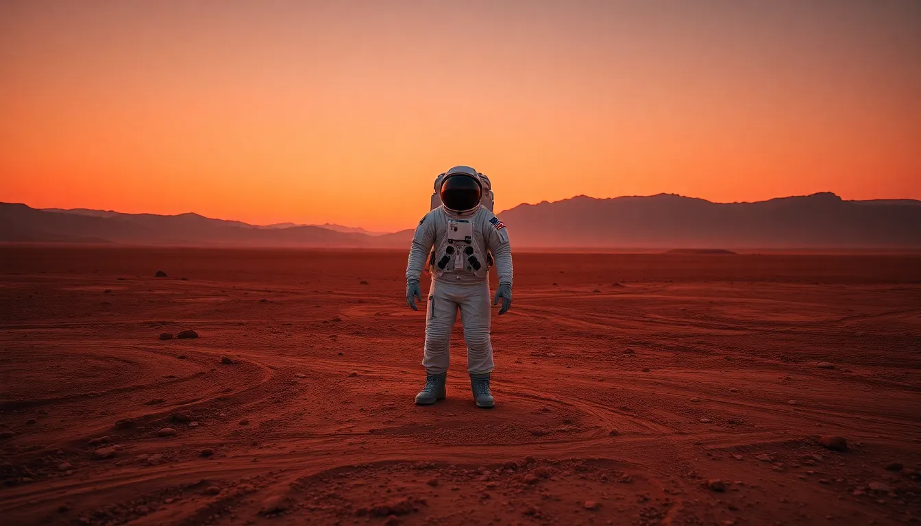 Astronaut on Martian Surface