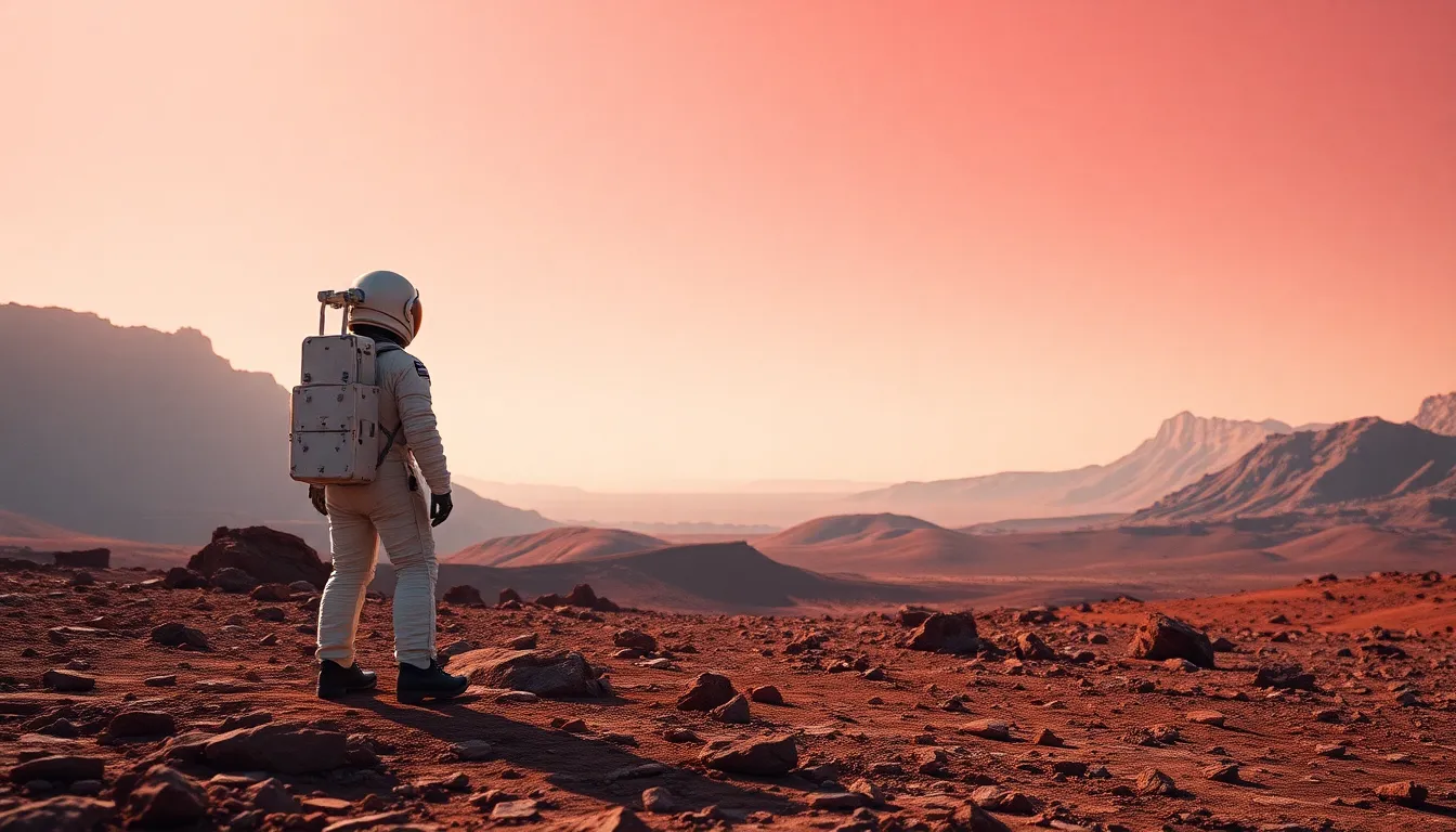 Astronaut on Martian Surface