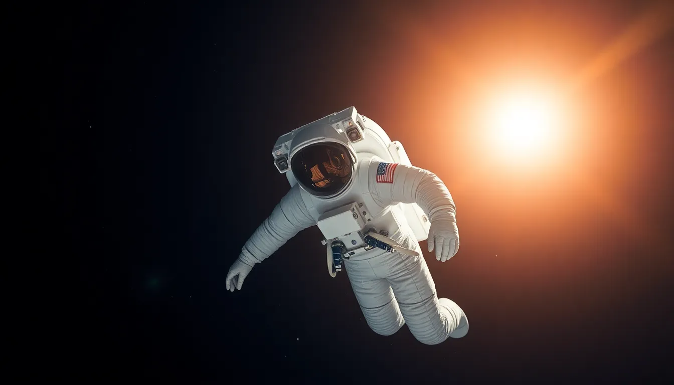 Astronaut Floating in Space