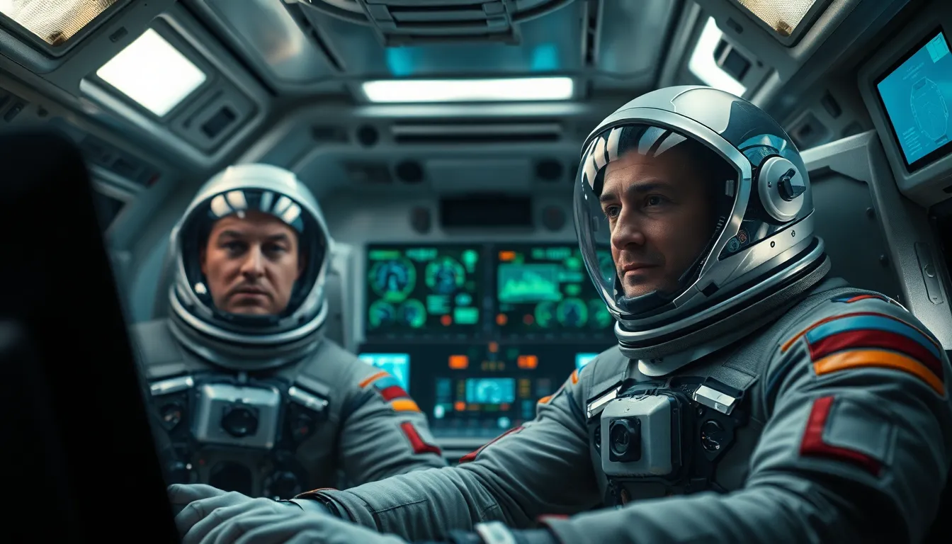 Inside Spacecraft with Astronauts at Work