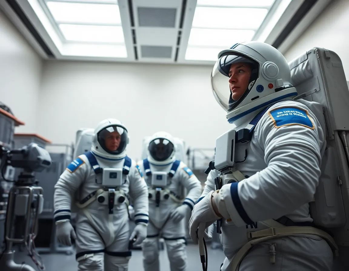 Astronauts Training in a High-Tech Facility