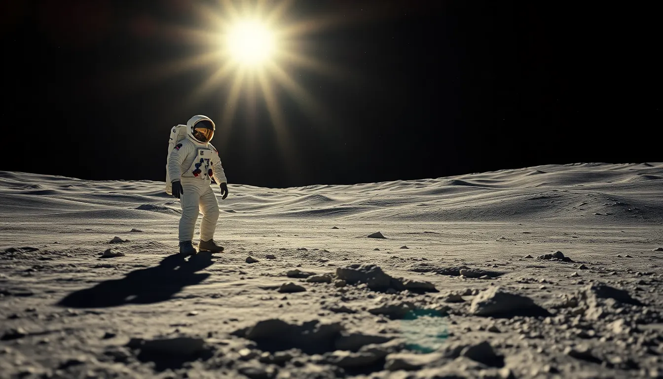 Astronaut Floating in Space with Earth Background This image captures an astronaut floating gracefully in the dark abyss of space, with Earth’s vibrant blues and whites visible in the background. The sunlight beautifully illuminates the astronaut's suit, creating a stunning visual contrast against the blackness of space. The astronaut's outstretched hand adds a sense of exploration and wonder. This photograph evokes feelings of isolation and adventure, showcasing the delicate balance between humanity and the vast universe.