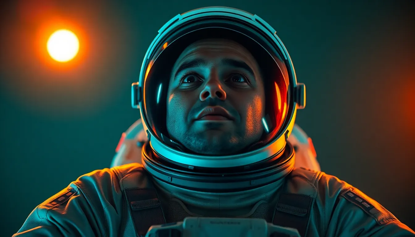 Astronaut in Awe of the Universe