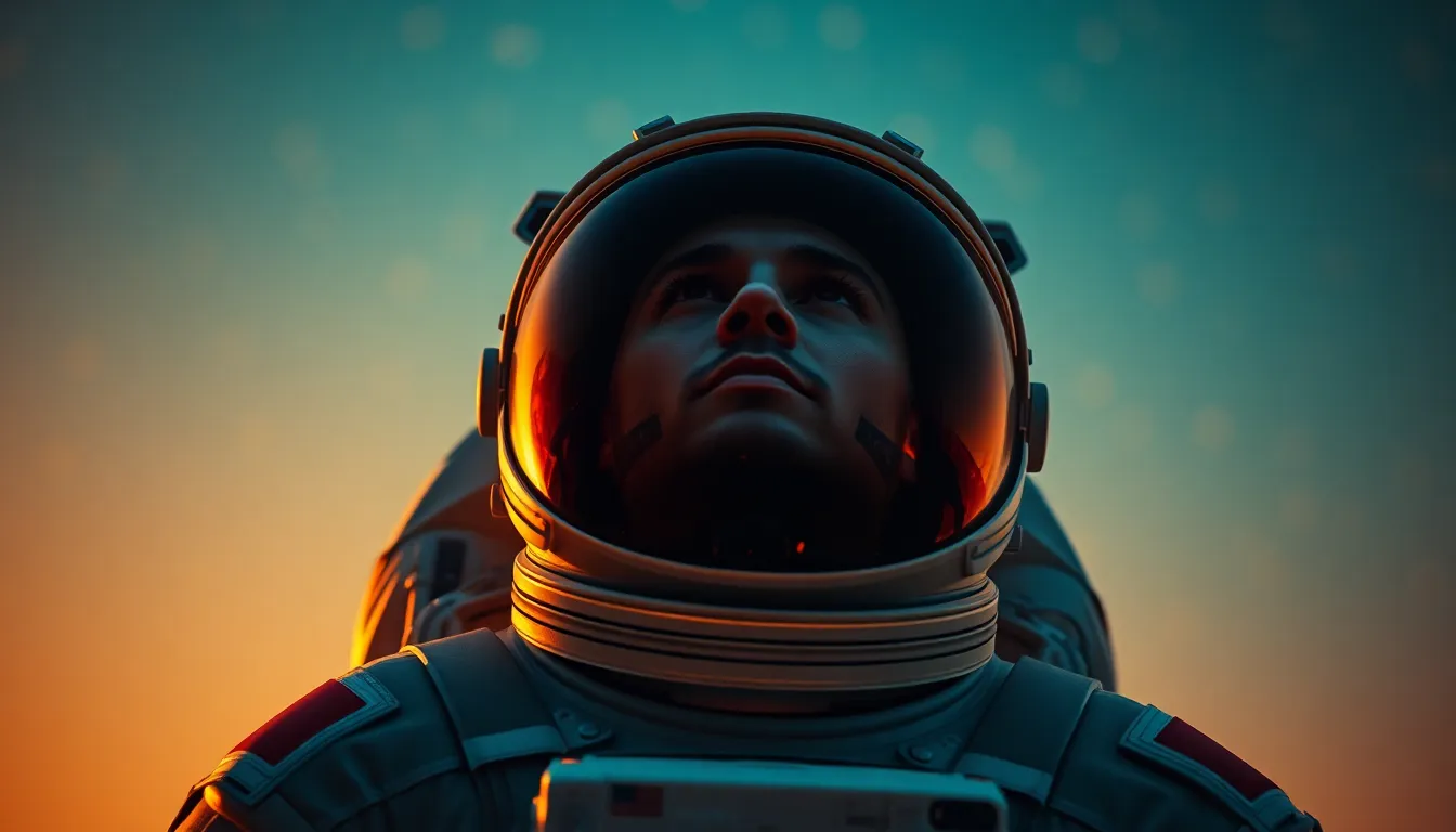 Astronaut Gazing at the Stars