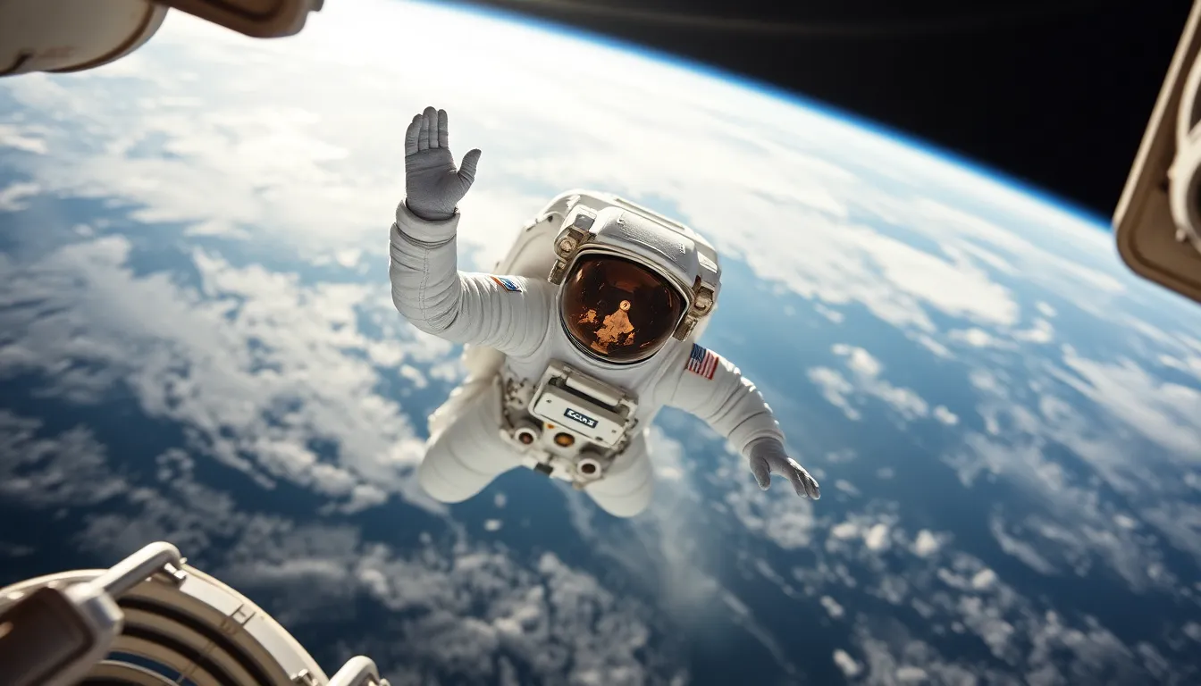 Astronaut Performing a Spacewalk