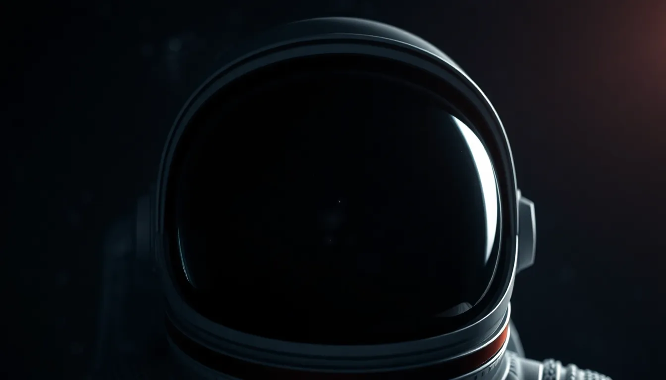 Astronaut Helmet with Starry Background