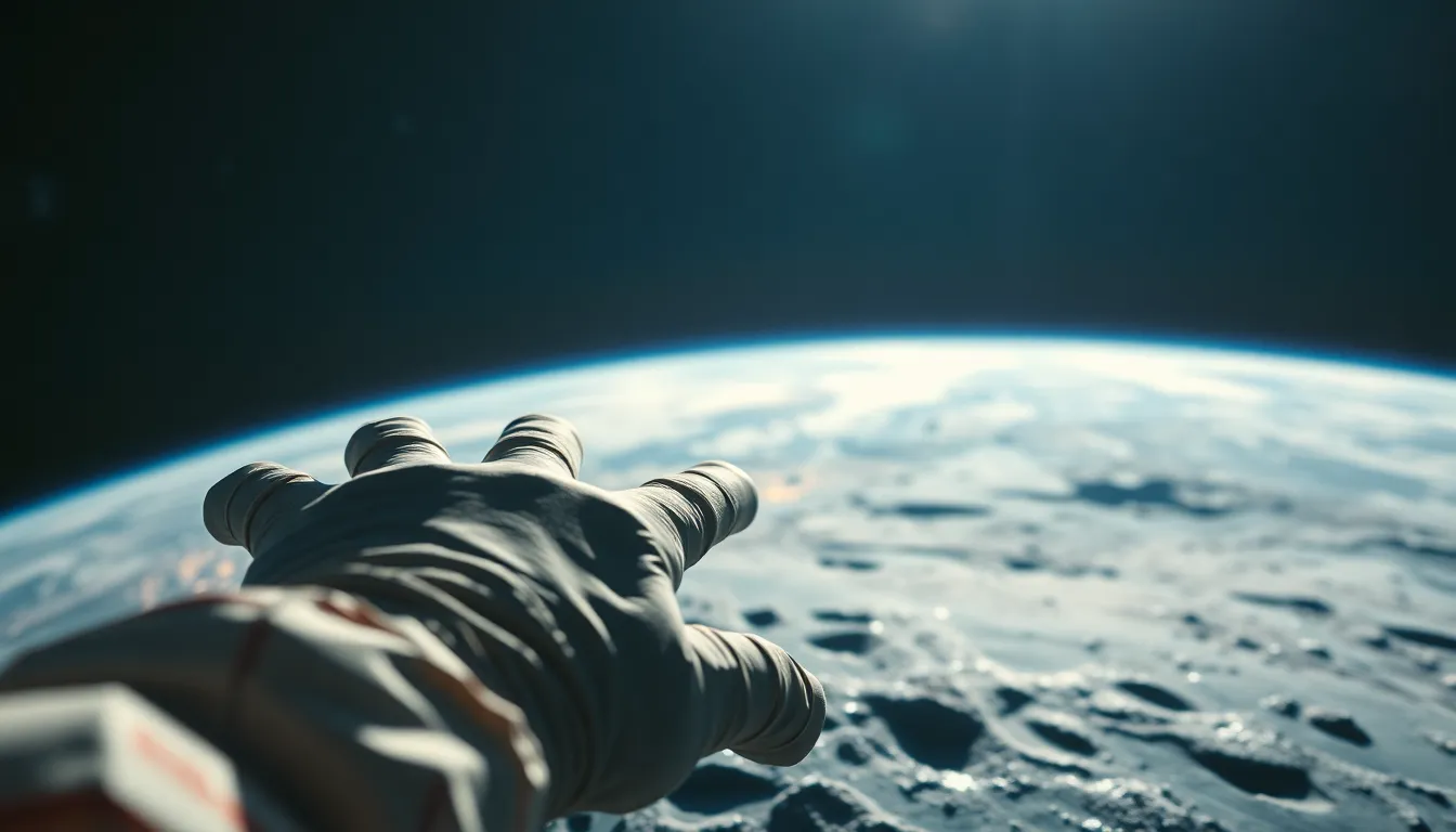Close-Up of Astronaut's Helmet Visor