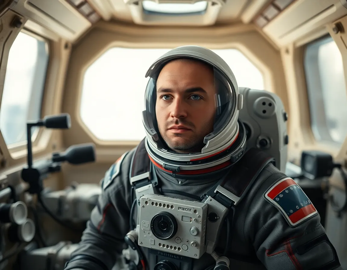Astronaut in Space Habitat