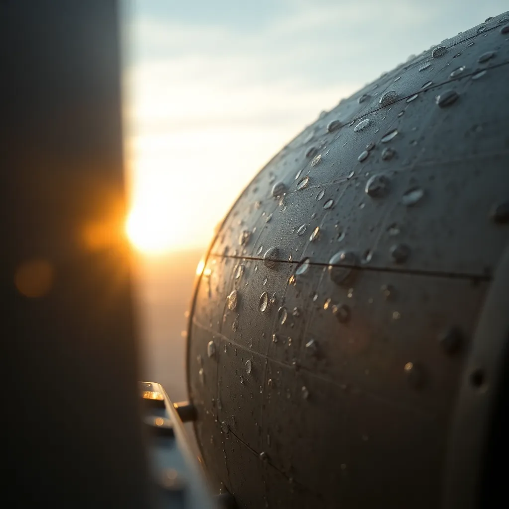 Close-Up of Spacecraft at Dawn