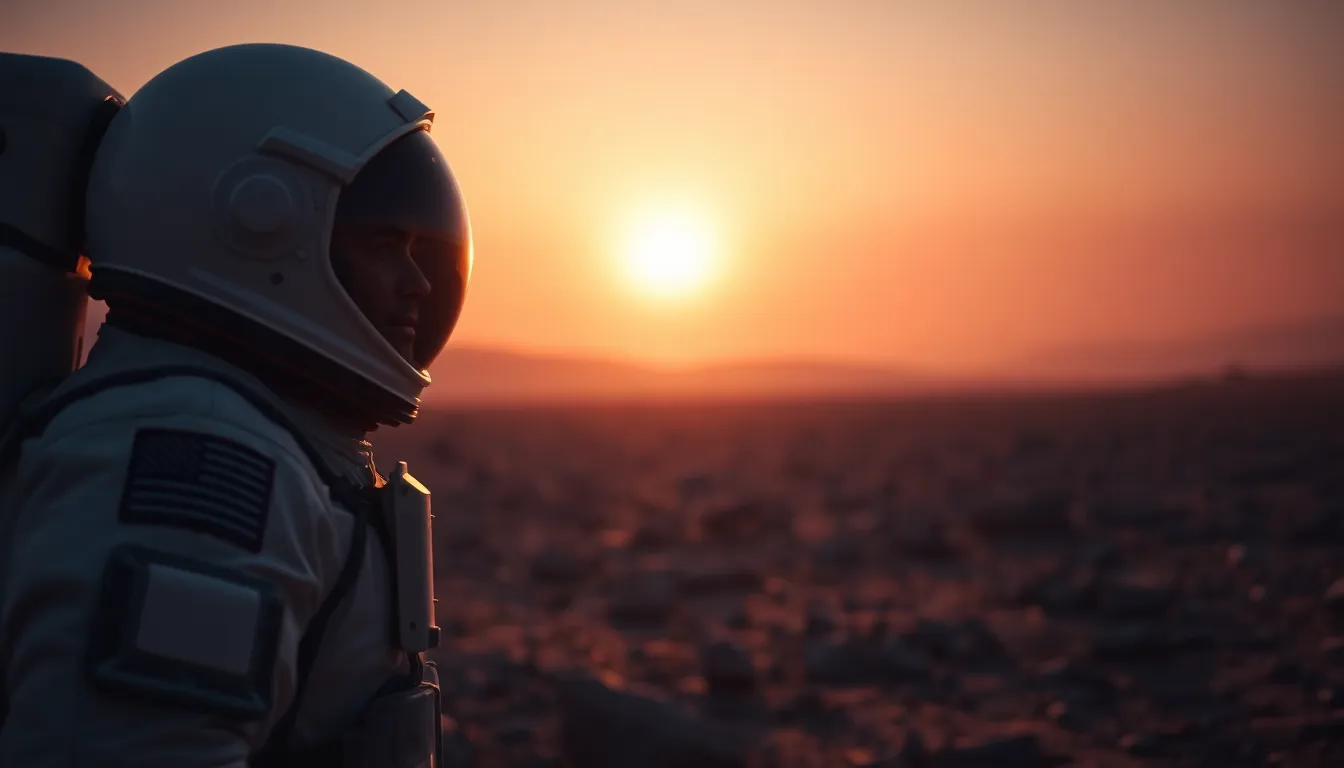 Astronaut Building a Spacecraft Model An astronaut, seated in a cozy workshop, carefully works on a detailed model of a spacecraft, illuminated by the warm firelight. The flickering shadows create a relaxed atmosphere, while the focus on the astronaut's hands and the model reveals intricate craftsmanship. The warm color palette enhances the inviting mood, celebrating the blend of creativity and engineering. This intimate moment captures the humanity and passion behind space exploration.