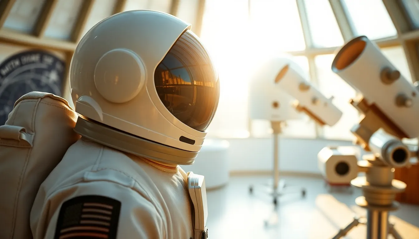 Astronaut Inside Observatory