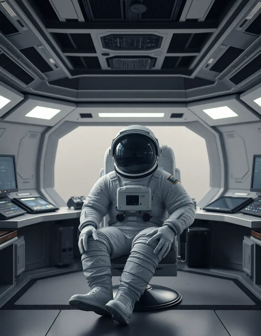 Astronaut in Control Room