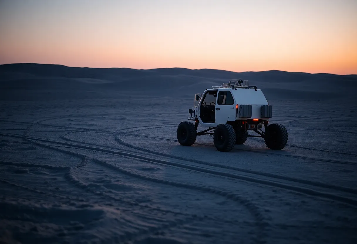Lunar Rover on Moon's Surface