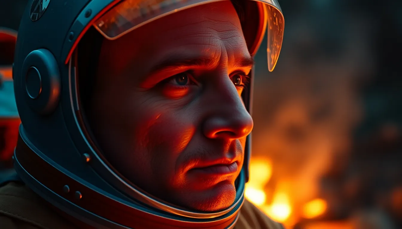 Astronaut Sharing Stories by the Campfire