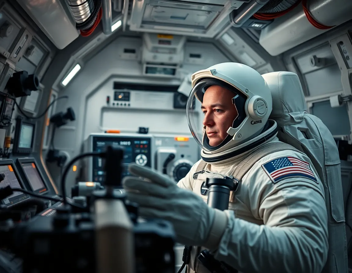 Astronaut Preparing for Spacewalk
