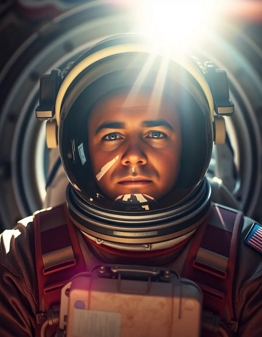 Astronaut Exiting an Airlock