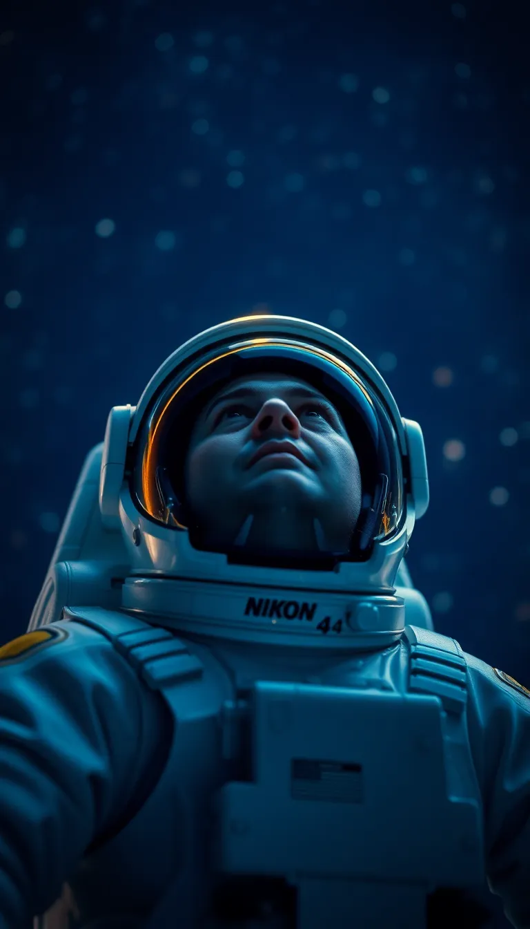 Introspective Astronaut Inside Spacecraft