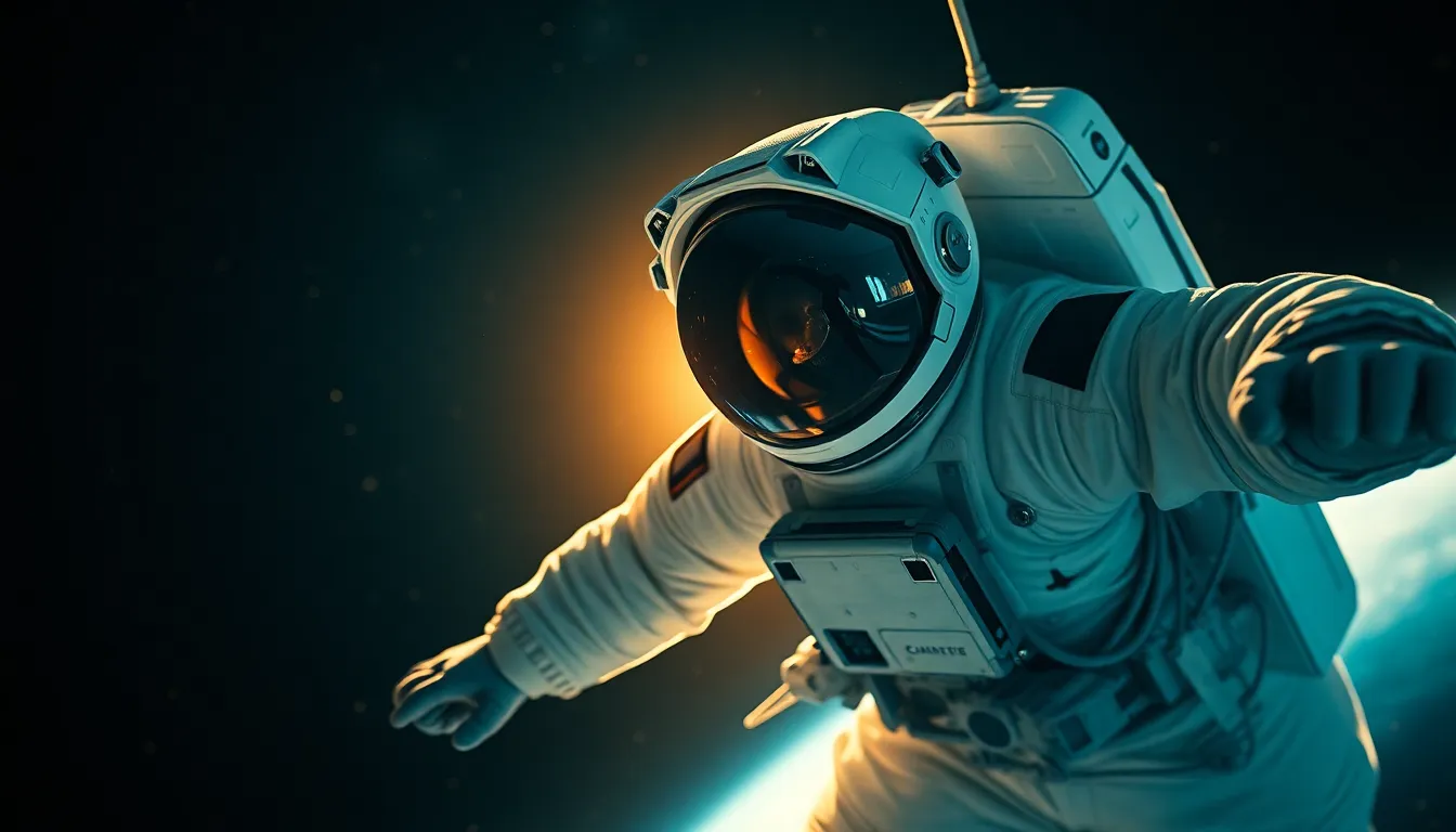 Astronaut Floating in Space