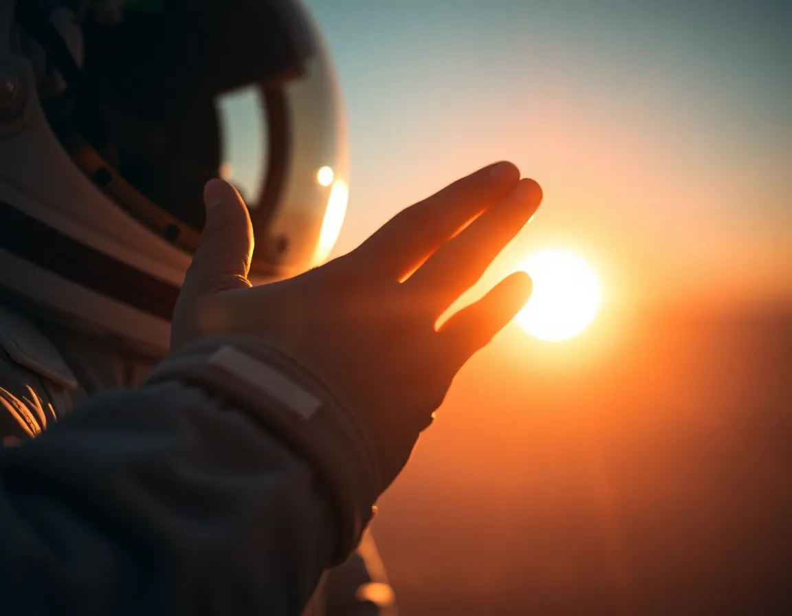 Astronaut Hand Reaching for Stars